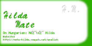 hilda mate business card